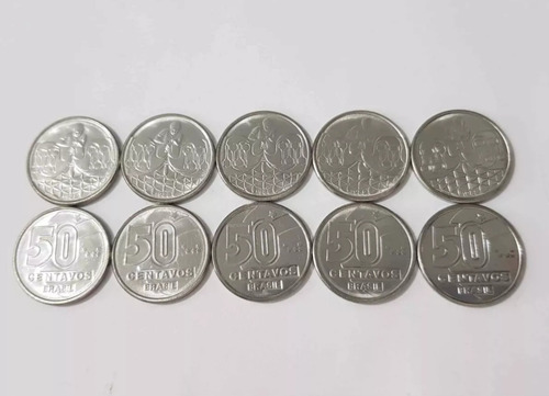 10 Moedas Do Brasil - 50 Centavos De 1989 - Rendeira Fc