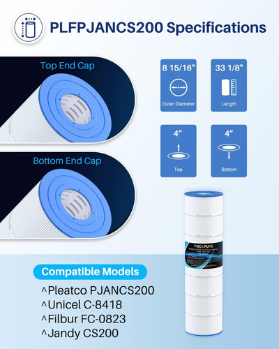 Plfpjancs200 - Filtro De Piscina Que Reemplaza A Jandy Cs200
