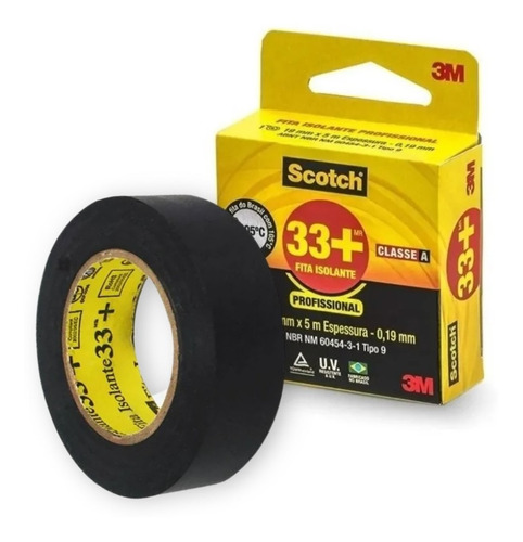 Kit 24 Fita Isolante 3m Scotch 33+ 19mm X 5 Metros