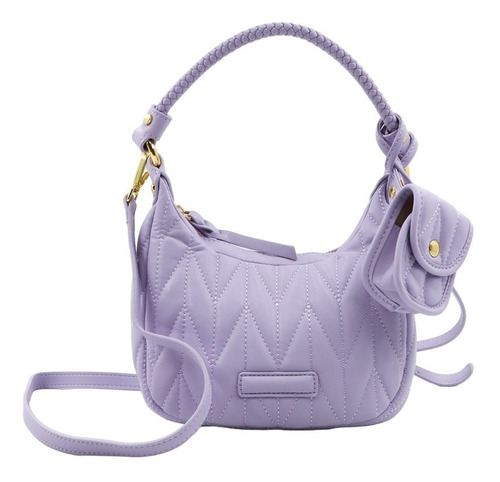 Cartera Croosbody Ecocuero Pink/ Purple Mod 172