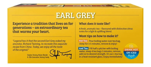Te Twinings Earl Grey Black Tea London Clasico Te Negro