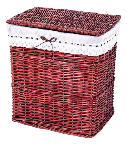 Cesto Para La Colada, Cesta De Mimbre Tejida, Cesta Para La