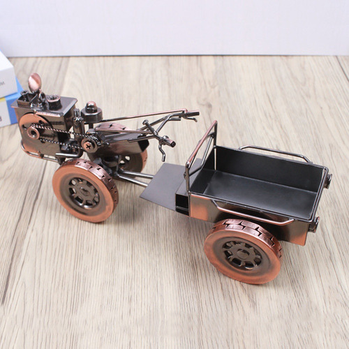 Adorno Retro De Tractor De Hierro Forjado, Modelo De Coche,