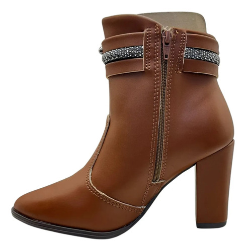 Botas Beira Rio Botineta Mujer Taco Cuadrado 9 Cm 9043.143