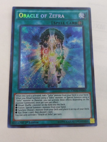Oracle Of Zefra Yugioh Secreto (Usado)