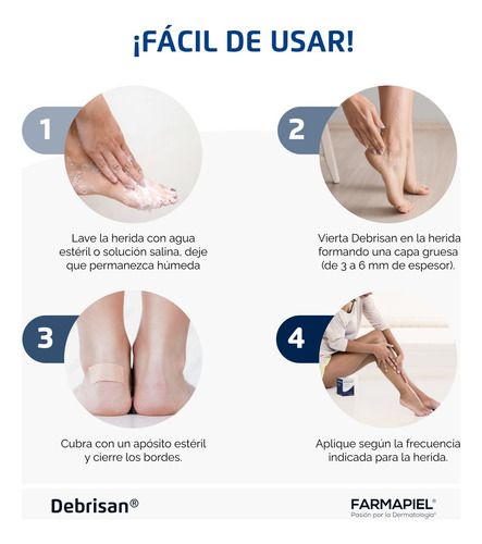 Imagen 6 de 8 de Acelerador De Recuperación De Heridas En Piel Debrisan 25 G