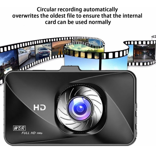 Cámara De Salpicadero D 1080p Fhd Para Coches Con Pantalla F