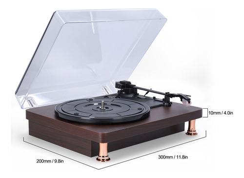 Funda Clásica De Vinilo Retro For Reproductor De Discos Con