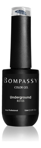 Esmaltes Starlight Semipermanente Para Uñas Bompassy 15 Ml Color B5105 Underground