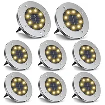 Comprar Zgwj Luces Solares De Suelo, 8 Luces Led Solares Para Jardín