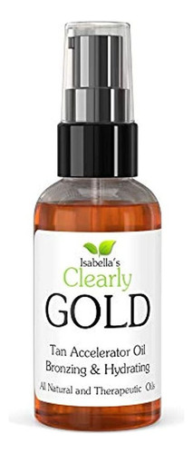 Aceite De Bronceado Natural De Isabellas Claramente Oro Hidr