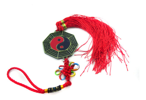 Baguá Do Feng Shui C/ Espelho Mandala 7 Cm Metal Yin Yang
