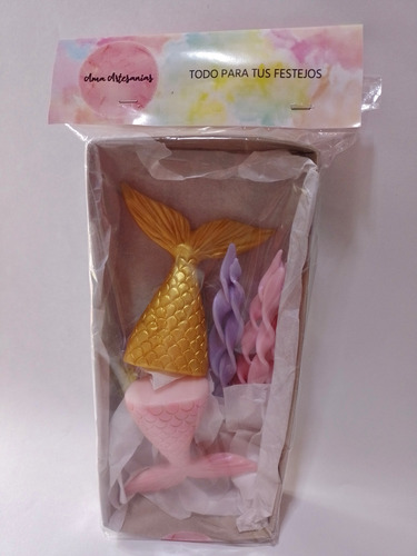 Adorno De Torta Kit De Mini Cola De Sirena