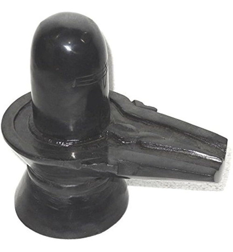 Craftslook 4  Shiva Lingam Shivling Estatua Mármol Negro Hec