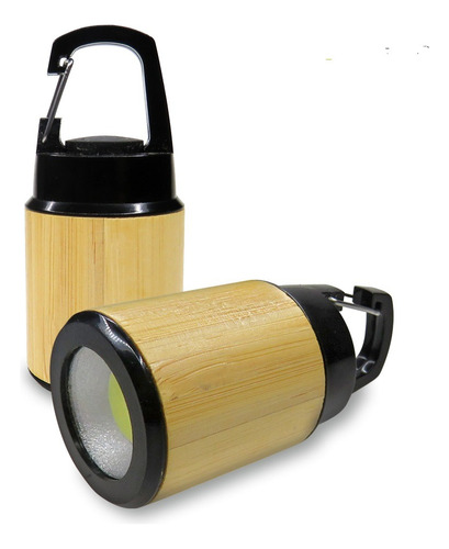 Linterna Carabinero Bamboo 3 Leds Mosquetón En Plástico 