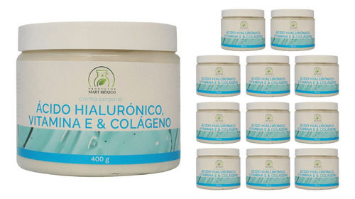 Crema Ácido Hialurónico, Vitamina E & Colágeno (400g) 12pack
