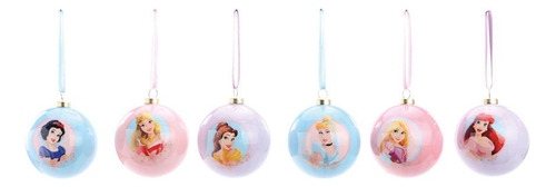 Jogo C/6 Peças Bolas Natal Princesas Disney 6cm 1118088