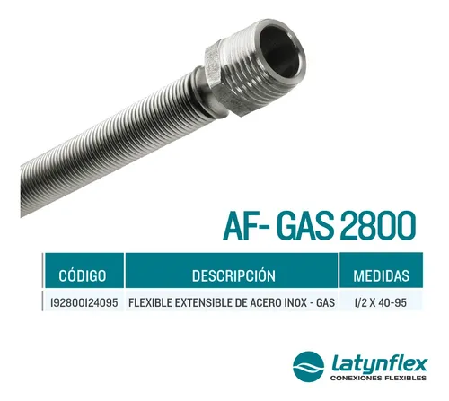 Flexible Gas Extensible Latynflex Af2800 1/2 40x95