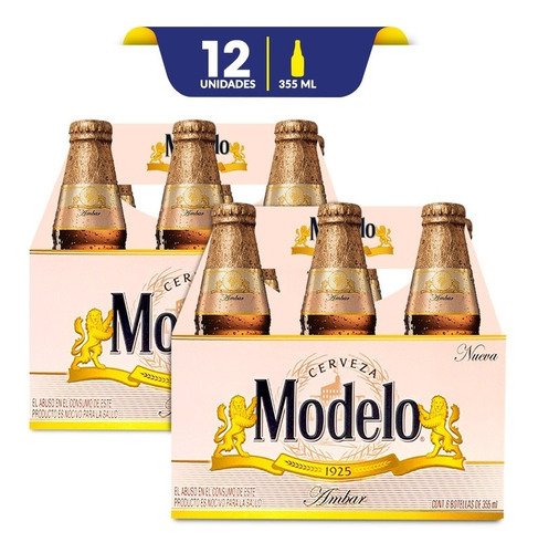 Cerveza Ámbar Modelo 12 Botellas De 355ml C/u | MercadoLibre