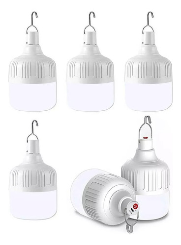 Genérica Focos Hogar Portatil Gancho Led Usb Recargables 40w 6piezas Color de la luz Blanco