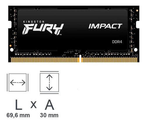 Memória Ram Ddr4 3200mhz 8gb Notebook Kingston Fury Impact
