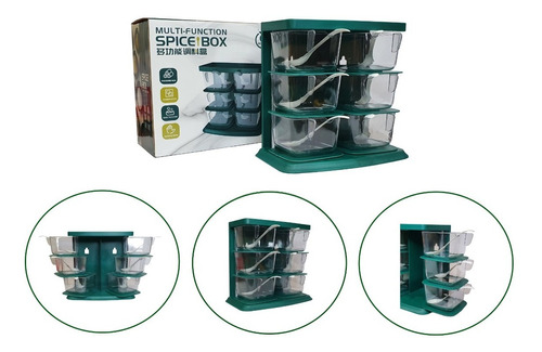 Organizador Modular 6 En 1 Para Especias En La Cocina