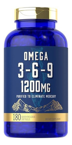 Carlyle Omega 3-6-9 1200 Mg | 180 Cápsulas De Gelatina Blan