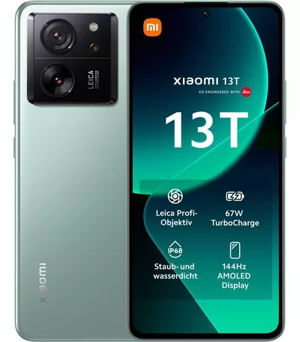 Xiaomi 13T 5G Versión Leica RAM + ROM 12GB + 256GB Color Verde claro