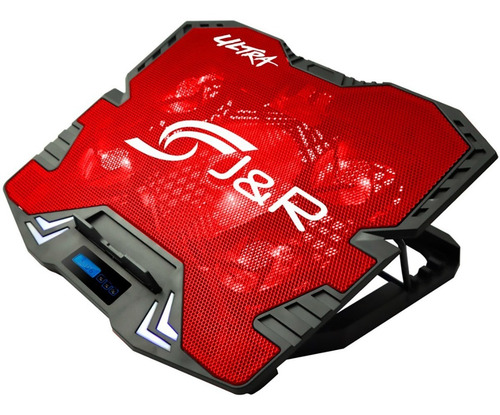 Imagen 7 de 10 de Base Refrigerante Portátil 5 Ventiladores Reclinable Led Usb