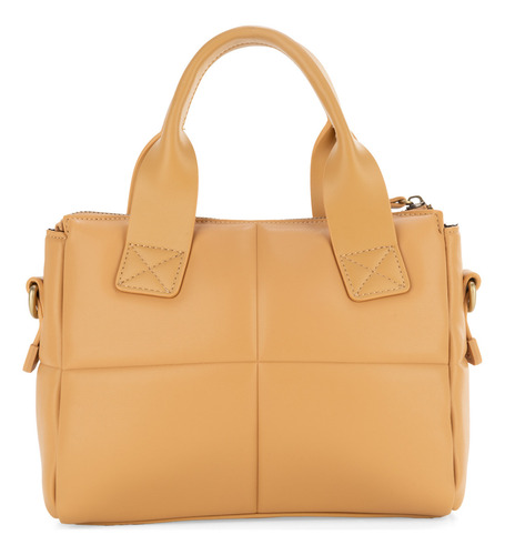 Bolsa Crossbody Cloe Para Mujer Con Parche Monograma Color Marrón claro