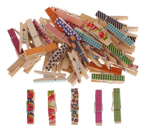 50 Piezas Mezclados Navidad Estampado Clavijas Decoración