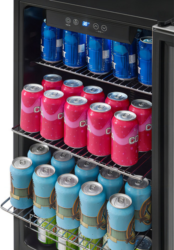 Refrigerador Insignia 115 Latas Acero Inoxidable Color Plateado