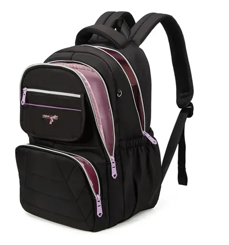 Mochila Feminina Escolar Reforçada para Notebook Preta