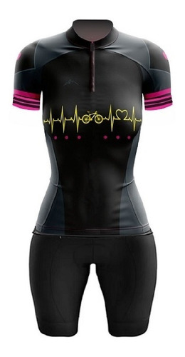 Conjunto De Ciclismo Ciclistas Bermuda Camisa Feminino Ge 60