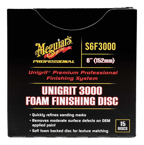 Meguiar's S6f3000 Professional Unigrit 3000 Discos De Acabad