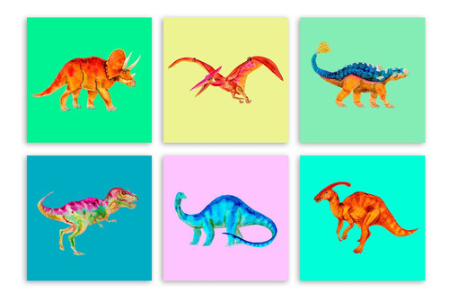 Cuadros Dinosaurios Para Cuarto De Niño Recamara Set 6