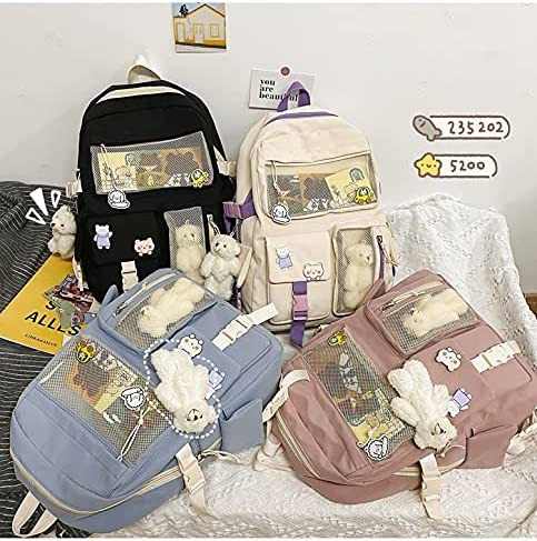 Mochila Kawaii Con Pasador Kawaii Y Accesorios Linda Mochila