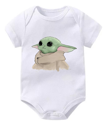 Mameluco Baby Yoda Bebé Antialérgico 100% Algodón