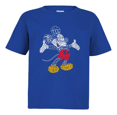 Playera Para Niño Y Niña Mickey Caligrafia