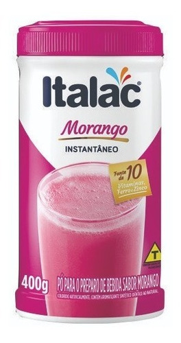 Pó Para Preparo De Bebida Sabor Morango 400g - Italac
