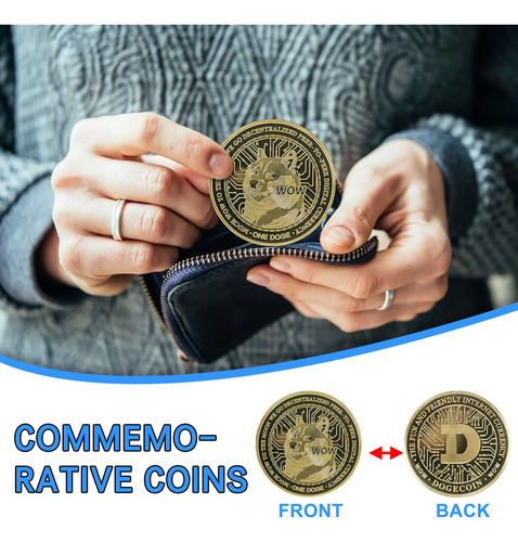 Edición Limitada De Doge Coin Chapada En Moneda Conmemorativ