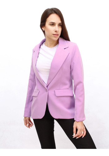 Blazer Sastrero Forrado Con Boton Para Dama