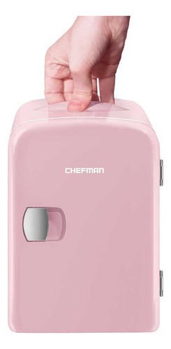 Mini-refrigerador Portátil Chefman Electrico Color Rosa