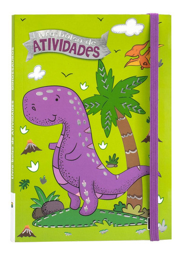 Livro-bolso de ATIVIDADES: Dinossauros, de Sterling Graphics Pvt.. Editora Brasileitura, capa mole em português