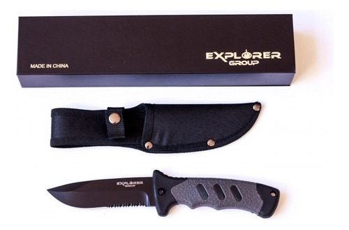 Cuchillo Táctico Explorer Mod. 0049 25 Cm Color Negro