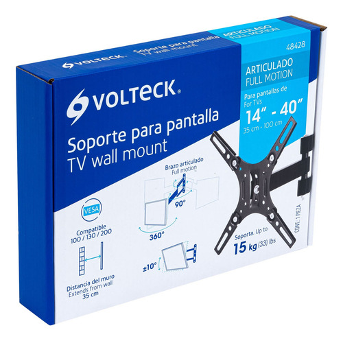 Soporte Para Pantallas 14 A 40 Mov. Angular/articulado 48428