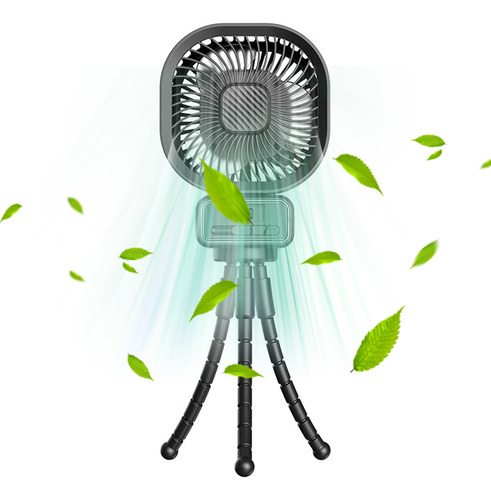 Mini Clip De Luz Con Ventilador, 5000 Mah, Para Led Con Bate