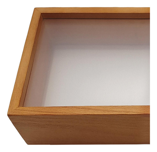 Caja De Sombra De Madera Con Marco De Flores 8 Pulgadas