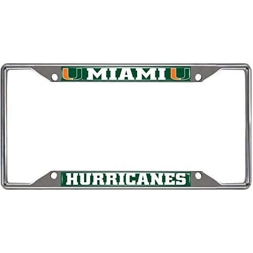 Fanmats 14913 Universidad De Ncaa Miami Hurricanes Chrome Ma