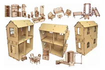 Comprar Casa Para Muñecas Grandes Combo + 28 Muebles Casita Completa